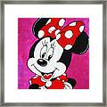 Minnie Mouse Pink Framed Print