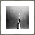 Mist Rising And Sail Boat, Coniston Water - Portrait Framed Print