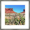 Moab Arches Twin Mountains And Twisted Tree 2 To 1 Ratio Framed Print