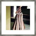 Model In A Vogue Patterns Gown Framed Print