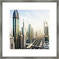 Modern Buildings In Dubai S Cityscape Framed Print
