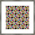 Modern Hexagon Quilt Pattern Framed Print