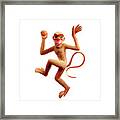 Monkey Dancing Framed Print