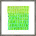 Monochrome Green Turquoise Framed Print