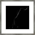 Monochrome Leopard Outline Framed Print