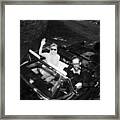 Monroe And Miller In Their Car Framed Print
