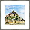 Mont Saint Michel At Low Tide Framed Print