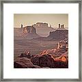 Monument Valley From The Hunts Mesa Framed Print