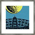 Moon And Satellite Dish Framed Print