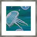 Moon Jellyfish Framed Print