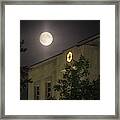 Moon Over The Huron County Court House Framed Print