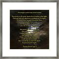 Moonlight At The End Of The Tunnel Poem Framed Print