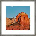 Moonrise Over Cathedral Rock Tall Framed Print