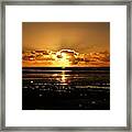 Morecambe Bay Sunset. Framed Print