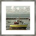 Morecambe. Boats On The Shore. Framed Print