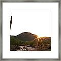 Morning Desert Hiking Trail No 1 Framed Print