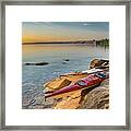 Morning Kayaks Framed Print