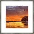 Morro Rock Sunset Framed Print