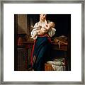 Mother And Child By William Adolphe Bouguereau Framed Print
