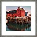 Motif #1 Fishing Shack - Rockport Massachusetts At Sunrise Framed Print