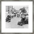 Motorists And Pedestrians In London Framed Print