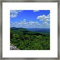 Mount Everett And Mount Race From The Summit Of Bear Mountain In Connecticut Framed Print