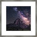 Mountain And Milky Way Framed Print