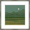 Mountain Lake Moon Framed Print