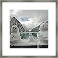 Mountain Snow Family Framed Print
