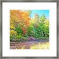 Mountain Stream In Early Autumn Framed Print