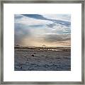 Mountains Lit Up By Sunlight Framed Print