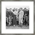 Mrs. Knute Rockne At Captain Cup Framed Print