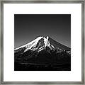 Mt. Fuji In Black And White Framed Print