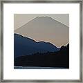 Mt. Fuji In Silhouette Framed Print