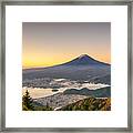 Mt. Fuji, Japan Over Kawaguchi Lake Framed Print