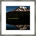 Mt. Rainier And Reflection Lake, Panorama Framed Print