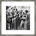 Muammar Al-qaddafi Passing Photographers Framed Print