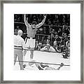 Muhammad Ali Knocks Out Cleveland Framed Print