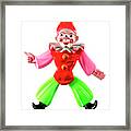 Multicolor Clown Gesturing Framed Print