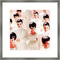 Multiple Couples All Dressed In White Framed Print