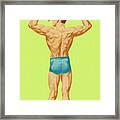 Muscular Man's Back Framed Print
