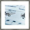 Music Sheets Framed Print