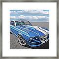 Mustang Blues - 1967 Eleanor Gt 500 Framed Print