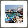 Naousa Harbor In Paros Greece Framed Print