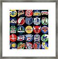 National Basketball Association Spotlight Logo Teams Framed Print