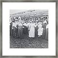 National Guard Troops Leaving Family Framed Print