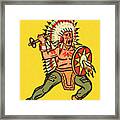 Native American Warrior Framed Print