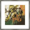 Native Americans On Horses Art Framed Print