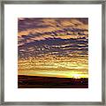 Nebraska Mammatus Sunset 016 Framed Print