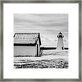 Neds Point Lighthouse Mattapoisett Ma Bw Framed Print
